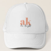 Retro-Signatur-Monogramm Truckerkappe (Vorderseite)