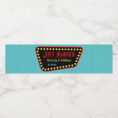 Retro-Signatur nur verheiratete Wasserflaschen Lab Wasserflaschenetikett (Einzelnes Label)