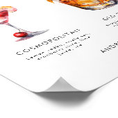 Retro Signature Drinks Bräutigam Hochzeitssymbol Poster (Ecke)