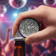 Retro-Silber-Disco-Kugel-Flaschenöffner-Party
