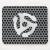 Retro silbernes Chrom mag Distanzscheibe 45 Mousepad (Vorne)