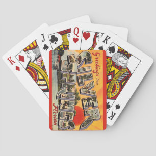 Retro-Silberquellen-Attraktions-Spielkarten Spielkarten