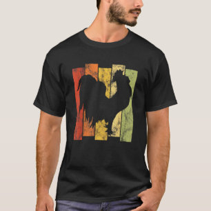 Retro-Silhouette Hühnerfarmer Hühner Küken Ei T-Shirt