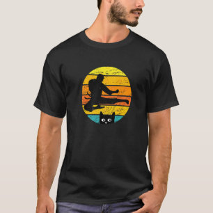 Retro Silhouette Karate Cat T-Shirt