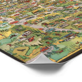Retro Silicon Valley Map Poster (Ecke)