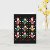 Retro Silly Goose Santa Cute Merry Christmas Tis T Karte (Gelbe Blume)