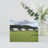 RETRO SILVER CAMPER CAMPBODPOSTKARTEN POSTKARTE (Stehend Vorderseite)