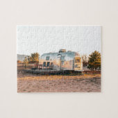 RETRO SILVER CAMPER TRAILER JIGSAW PUZZLE (Horizontal)