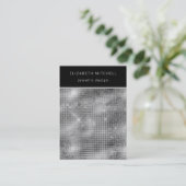 Retro Silver Grau Disco Glam Earring Display Card Visitenkarte (Stehend Vorderseite)