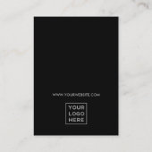 Retro Silver Grau Disco Glam Earring Display Card Visitenkarte (Rückseite)