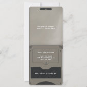 Retro Silver Handheld Gaming II Birthday Einladung (Rückseite)