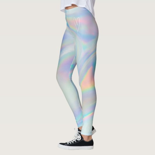 Retro Silver Holographic | LEGGINGS (Links)