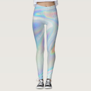 Retro Silver Holographic LEGGINGS