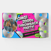 Retro Silvester 2000er Throwback Party Banner (Horizontal)