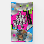 Retro Silvester 2000er Throwback Party Banner (Vertikal)