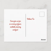 Retro Silvester Party Einladung Postkarte (Rückseite)