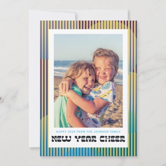 Retro Silvesterkauerkarte Feiertagskarte (Vorderseite)