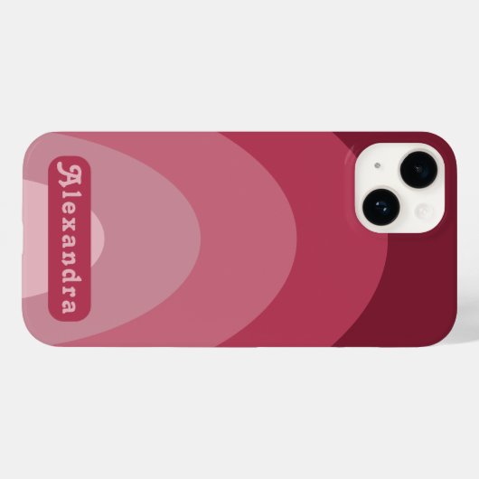 Retro Simple Arch Name Pink Case-Mate iPhone Hülle (Rückseite (Horizontal))