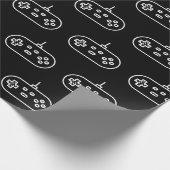 Retro Simple Elegante Schwarz-weiß Console Geschenkpapier (Ecke)