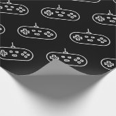 Retro Simple Elegante Schwarz-weiß Console Wrappin Geschenkpapier (Ecke)
