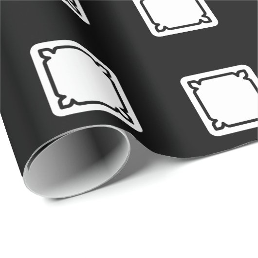 Retro Simple Elegantes Schwarz-weißes Muster Geschenkpapier (Rolleneckpunkt)
