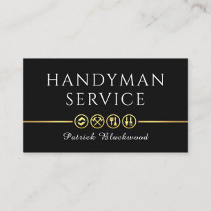 Retro Simple Handwerker Werkzeuge Linie Visitenkarte