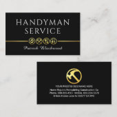 Retro Simple Handyman Tools Line Visitenkarte (Vorne/Hinten)