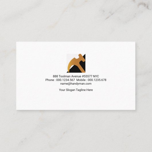 Retro Simple Lamp Shade Border Handyman Visitenkarte (Rückseite)