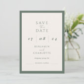Retro Simple Typo Script Wedding speichern Sie das Save The Date (Stehend Vorderseite)