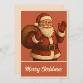 Retro Simple Vintage Weihnachten Weihnachtsmann (Vorne/Hinten)