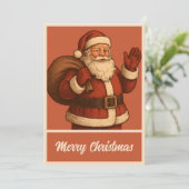 Retro Simple Vintage Weihnachten Weihnachtsmann (Stehend Vorderseite)