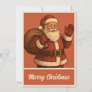 Retro Simple Vintage Weihnachten Weihnachtsmann