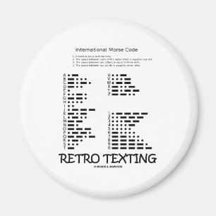 Retro simsen Sie (Internatonal Morsealphabet) Magnet