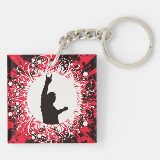 Retro Singer Schlüsselanhänger (Rückseite)