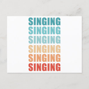 Retro Singing Vintages Geschenk Postkarte