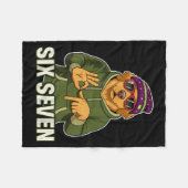 Retro Six Seven Golden Retriever Graphic Gift Men Fleecedecke (Vorderseite (Horizontal))