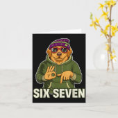Retro Six Seven Golden Retriever Graphic Gift Men Karte (Gelbe Blume)