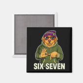 Retro Six Seven Golden Retriever Graphic Gift Men  Magnet (Vorderseite/Rückseite)