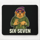 Retro Six Seven Golden Retriever Graphic Gift Men  Mousepad (Vorne)