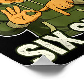 Retro Six Seven Golden Retriever Graphic Gift Men Poster (Ecke)