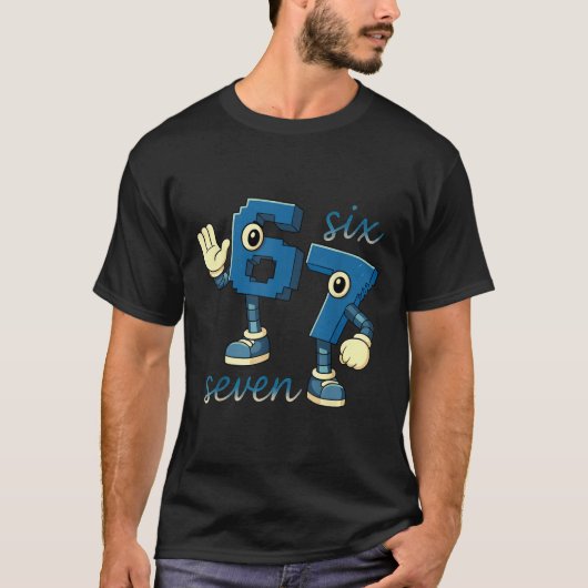 Retro Six Seven Number Meme Brainrot Gift For Men T-Shirt (Vorderseite)