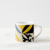 Retro Sixties Azulejos Geometrisches Muster Espressotasse (Rechts)