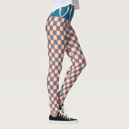 Retro Sixties California Checkerboard Wave Leggings (Rechts)