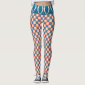 Retro Sixties California Checkerboard Wave Leggings (Vorderseite)