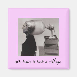 Retro Sixties Hair Kühlschrankmagnet