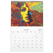 Retro Sixties Psychedelic Art 2026 Kalender (Jan 2027)