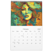 Retro Sixties Psychedelic Art 2026 Kalender (Feb 2027)
