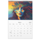 Retro Sixties Psychedelic Art 2026 Kalender (Mär 2027)