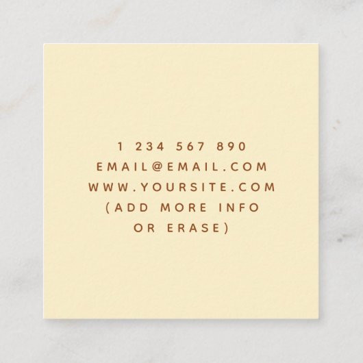 Retro Sixties Seventies Rainbow Stripes 1970s 1960 Quadratische Visitenkarte (Rückseite)