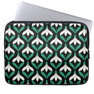 Retro Skandi Mid Century Modern Schneeglöckchen-Mu Laptopschutzhülle